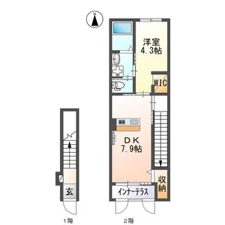 サンパティーク【2階】の間取り