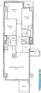 LANAI 1521【5階】の間取り