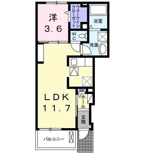 サン フラワー【1階】の間取り