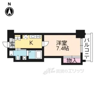 HF四条河原町レジデンス【9階】の間取り