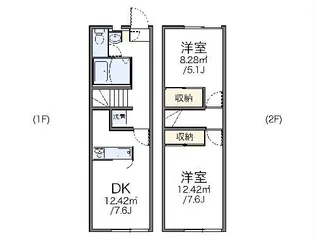 レオパレスモンテヒルズ【1階】の間取り