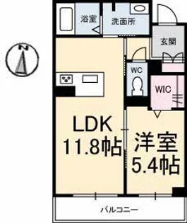 シャラーレ西深津【1階】の間取り