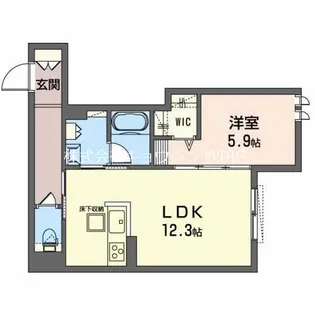 シャーメゾン カーサレジオ【1階】の間取り
