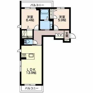 サンリッツ杉山【2階】の間取り