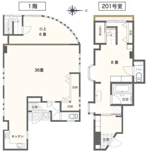 キャッスル豊島園【1階】の間取り