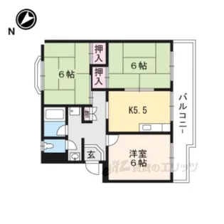 湖南コーポクライノ2【4階】の間取り