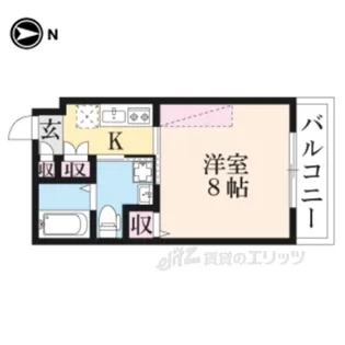 Gladvis清水五条【2階】の間取り