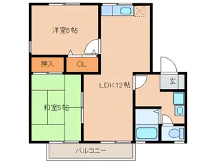 セジュールひろかわD【2階】の間取り