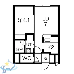 カサ・デ・アンジェラ【3階】の間取り