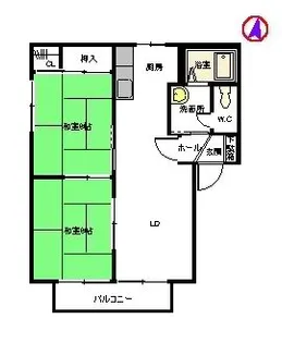 フレンドリー城南 A棟【2階】の間取り