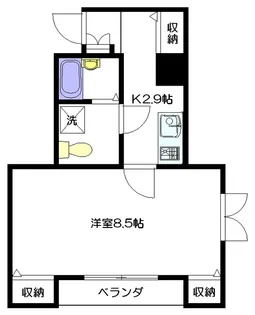 アーバンクレスト西新宿【3階】の間取り