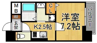 サムティ東難波ECLAT【12階】の間取り