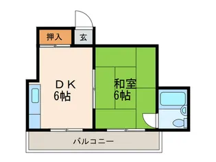 豊里パ-クサイド【2階】の間取り