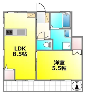 クレール【1階】の間取り