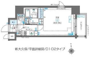 ZOOM新大久保【6階】の間取り