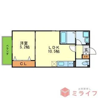 カーサ九宝【1階】の間取り
