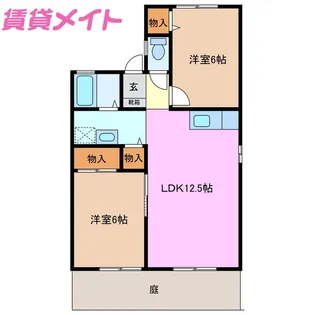 グリーンハイツD【1階】の間取り