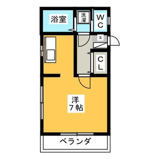 ハイツ秋風【1階】の間取り