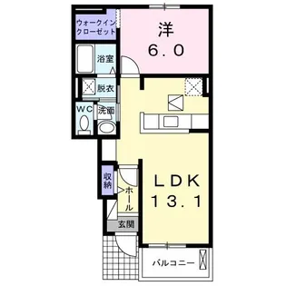 ベル アンジュC【1階】の間取り