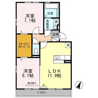 シナモンリッジ南II【2階】の間取り