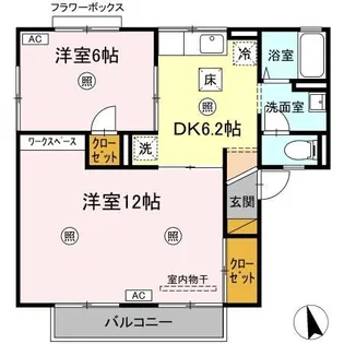 メゾン森PartIII・V【1階】の間取り