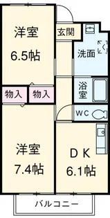 ヴィラ家奈A【1階】の間取り