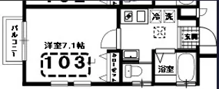 サングリーンハイツ【1階】の間取り