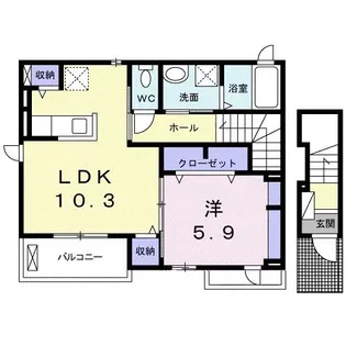 ギグ ハウス II【2階】の間取り