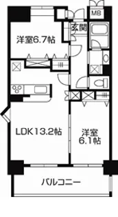 ウインベル我孫子【2階】の間取り
