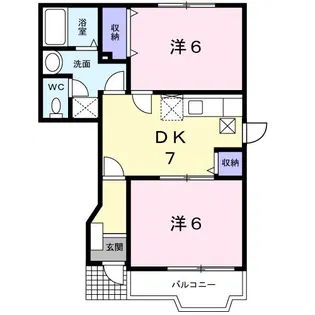 ジャルダン ドゥ 川崎-A【1階】の間取り