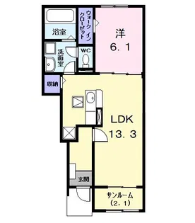 グレイスコート【1階】の間取り