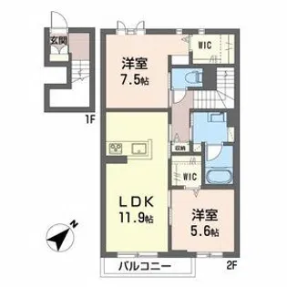 ShaMaison Domile II【2階】の間取り
