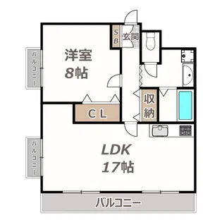 ロイヤルキタノ【8階】の間取り
