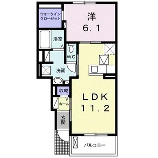 ビオーラ長田 A【1階】の間取り