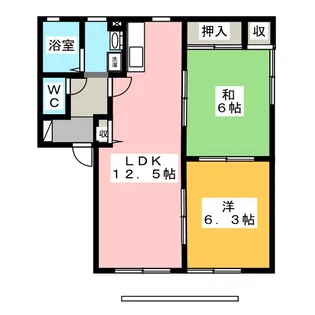 ベルグランデ長泉C【1階】の間取り