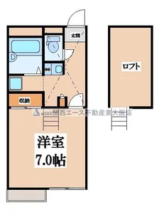 レオパレス夢2番館【1階】の間取り