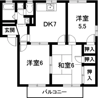 リヴ大吉 A棟【1階】の間取り