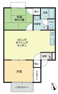 2LDKの間取り画像