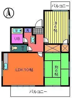 コーポ市川【3階】の間取り