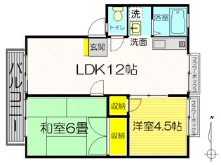 フローラルASAI B【1階】の間取り