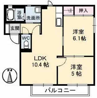 シャーメゾンマリンコート【2階】の間取り