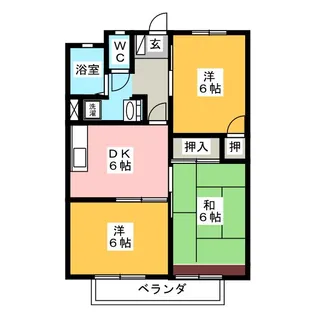 サニーコーポ(南)【2階】の間取り