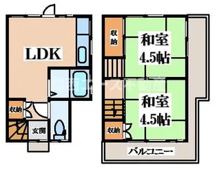 大阪府東大阪市額田町【一戸建】の間取り