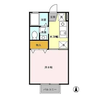 ジュネスR I【2階】の間取り