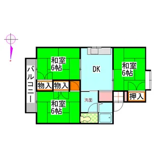 グランリヴィエール【2階】の間取り