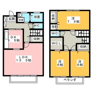 東京都江戸川区松本2【一戸建】の間取り