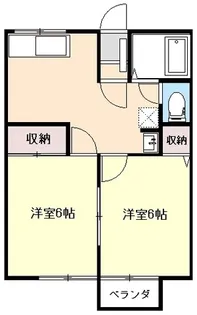 シティハイムみずきB【1階】の間取り