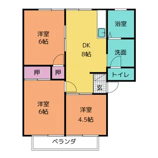 サンシティウインディア B【1階】の間取り