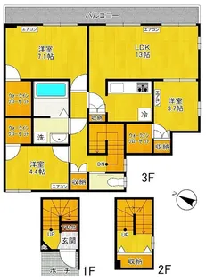 Villetta 稲田堤A棟【3階】の間取り