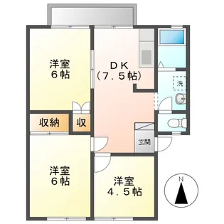 コーポサンライトII【2階】の間取り